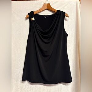 George Women's Elegant Black Cowl Neck Blouse